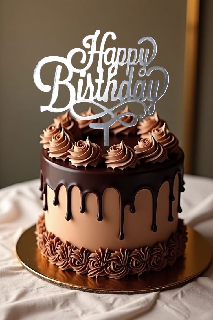 Insert decorativ pentru tort -Happy Birthday