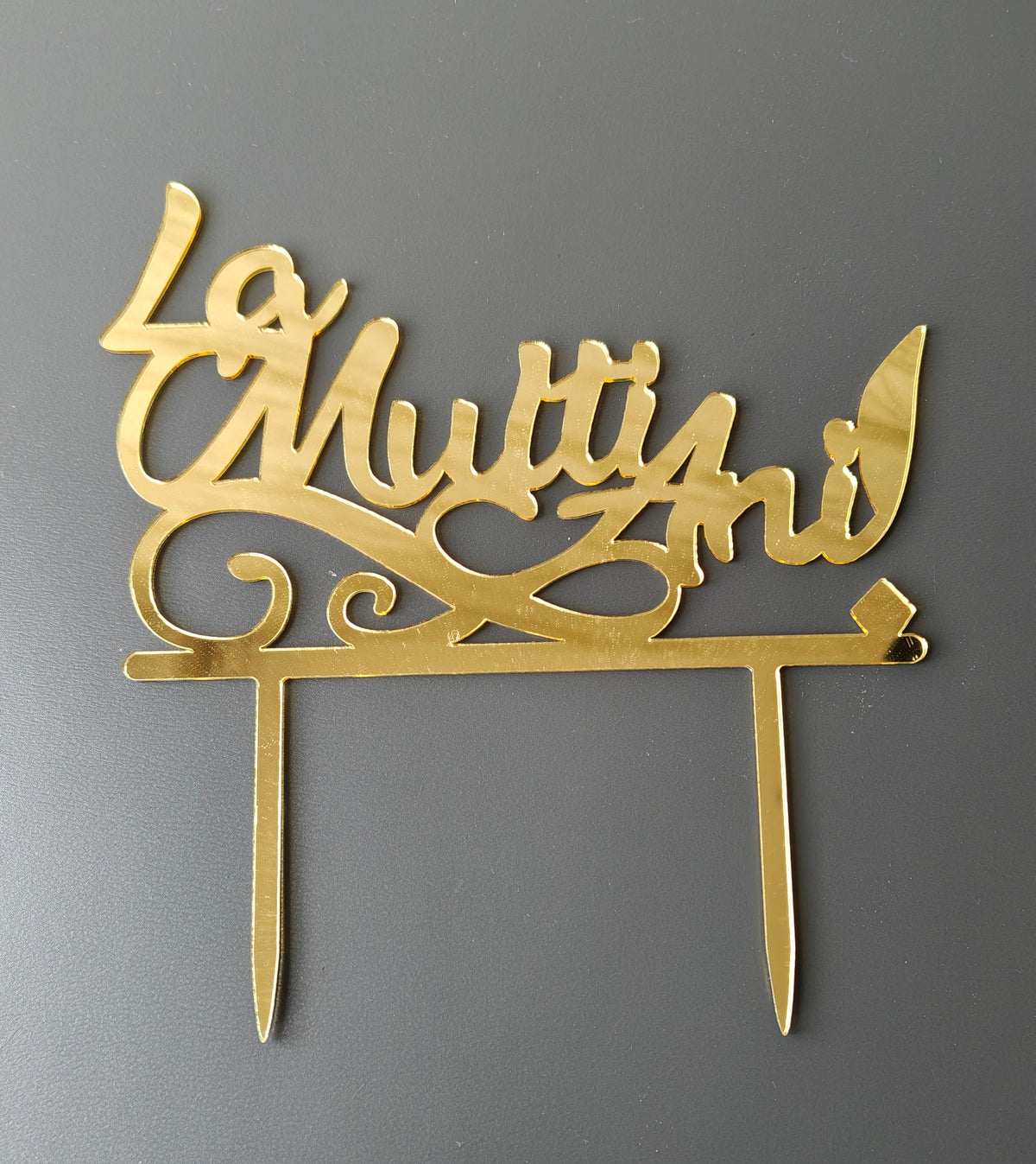 Insert tort Happy Birthday – Oglindă aurie-infinit