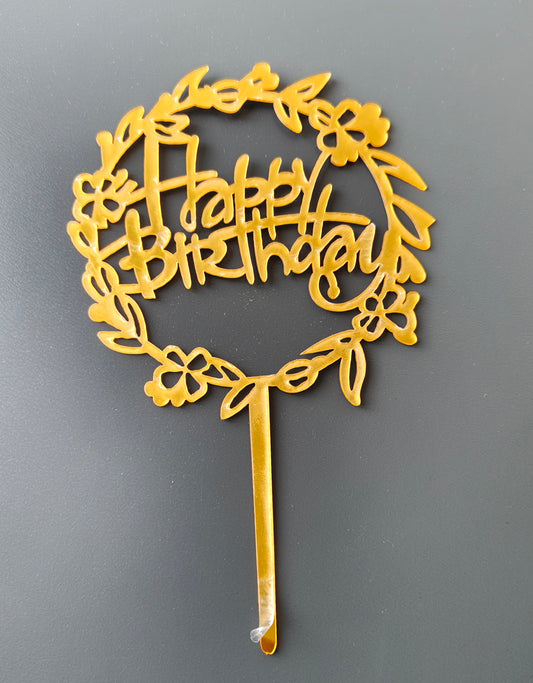 Insert pentru tort-Happy Birthday