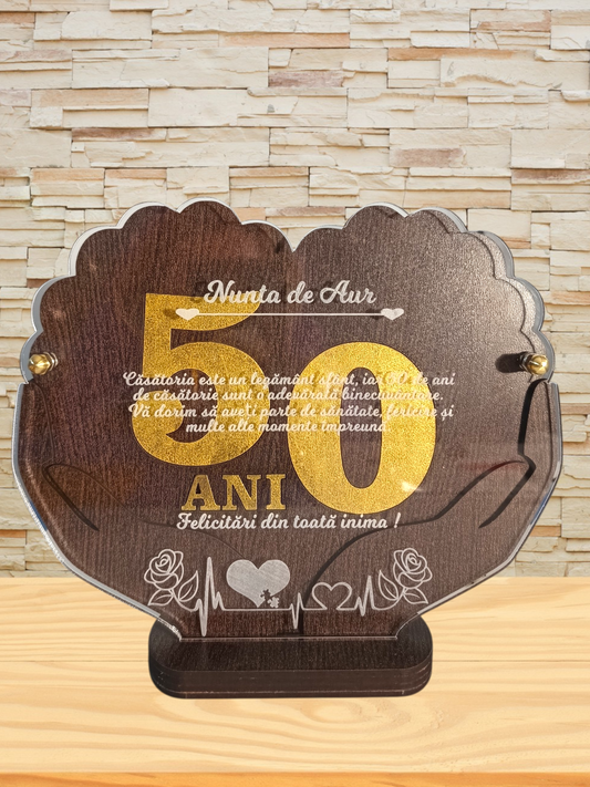 Plachetă personalizată -Nunta de aur