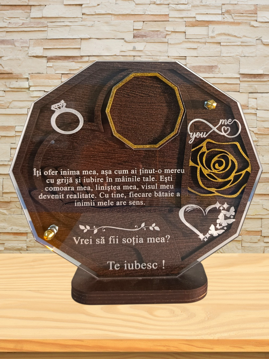 Plachetă personalizată -Cerere în căsătorie