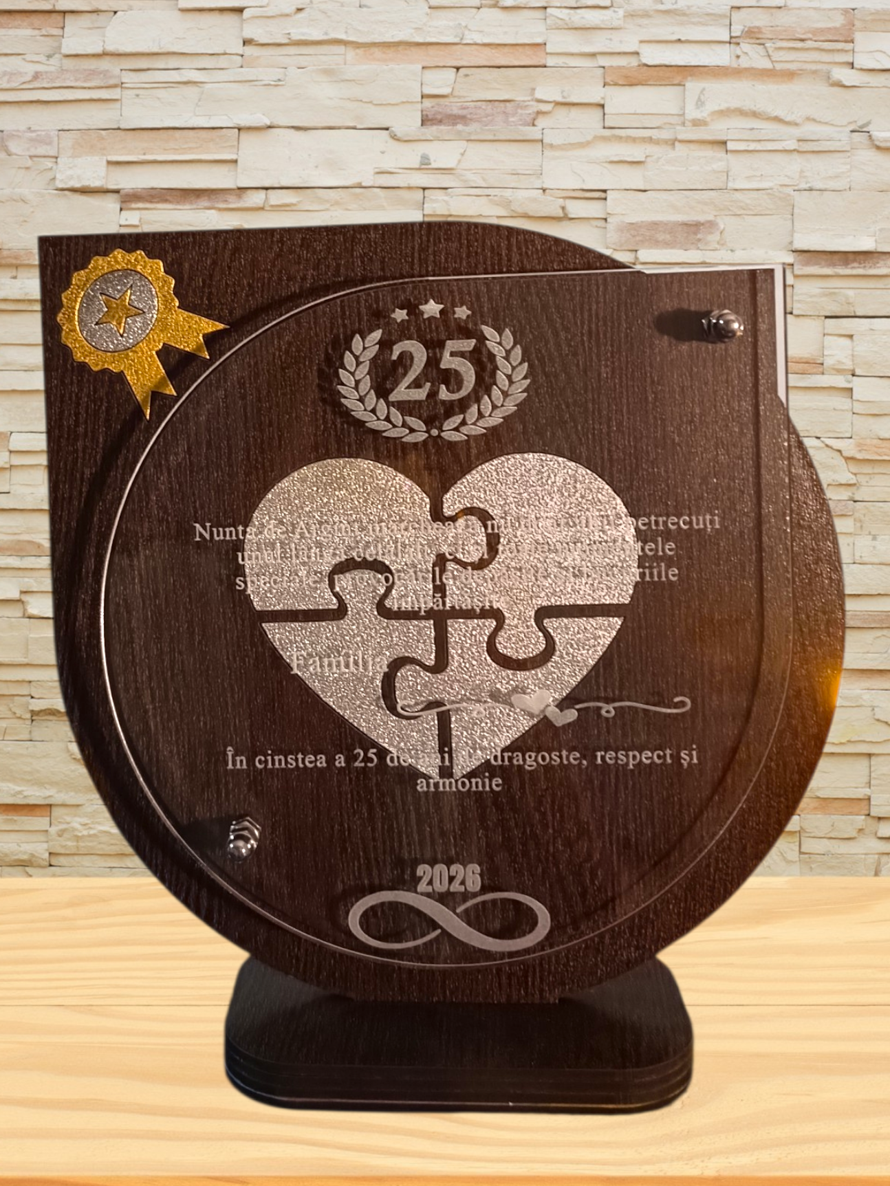 Plachetă personalizată -Nunta de argint
