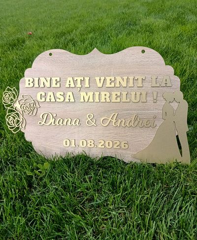 Panou Personalizat de Bun Venit pentru Nuntă 2