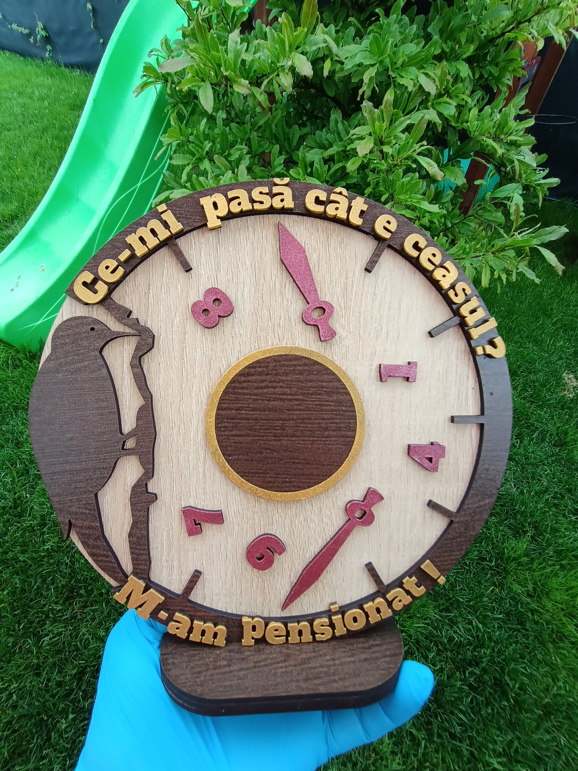 Plachetă personalizată - M-am pensionat