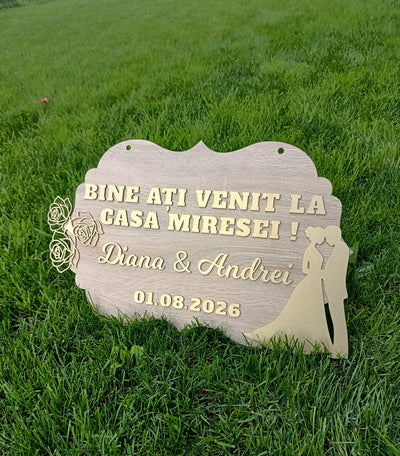 Panou de întâmpinare pentru nuntă